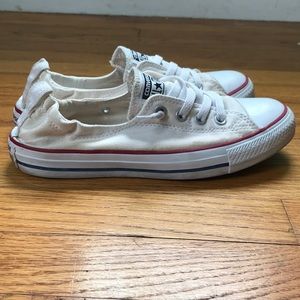 White Slip on converse previously worn
